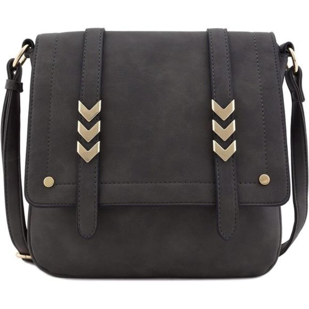 Double Compartment Large Flapover Crossbody Bag